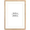 Naturalna ramka z passe partout na zdjęcia w rozmiarze 50x70 cm z passe partout 40x60 cm