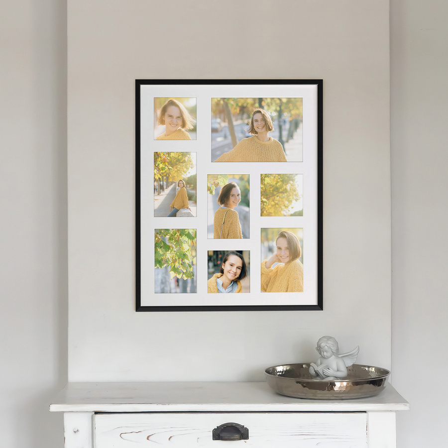 Ramka drewniana galeria passe-partout Black 40x50 C - kolor czarny