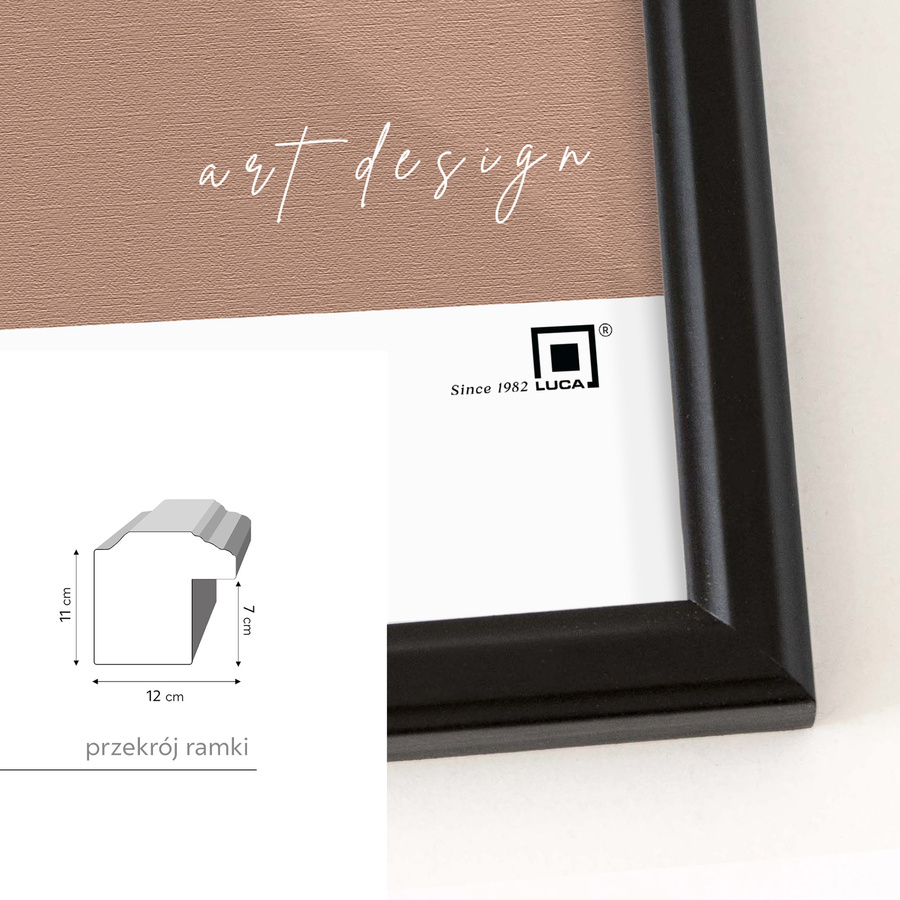 Galeria ścienna PRESTO Z2 GF0003. Zestaw złoto-czarnuch ramek na ścianę