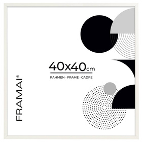 Biała ramka na zdjęcia  w rozmiarze 40x40 cm