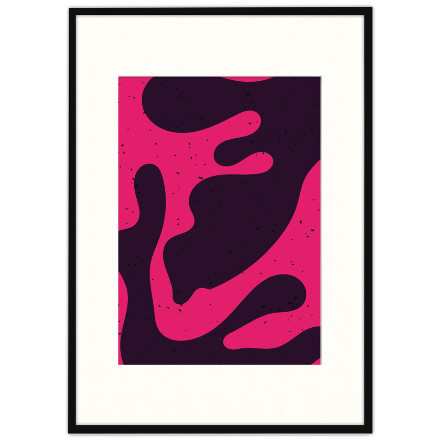 Czarna ramka z passe partout na zdjęcia w rozmiarze 70x100 cm z okienkiem passe partout 50x70 cm