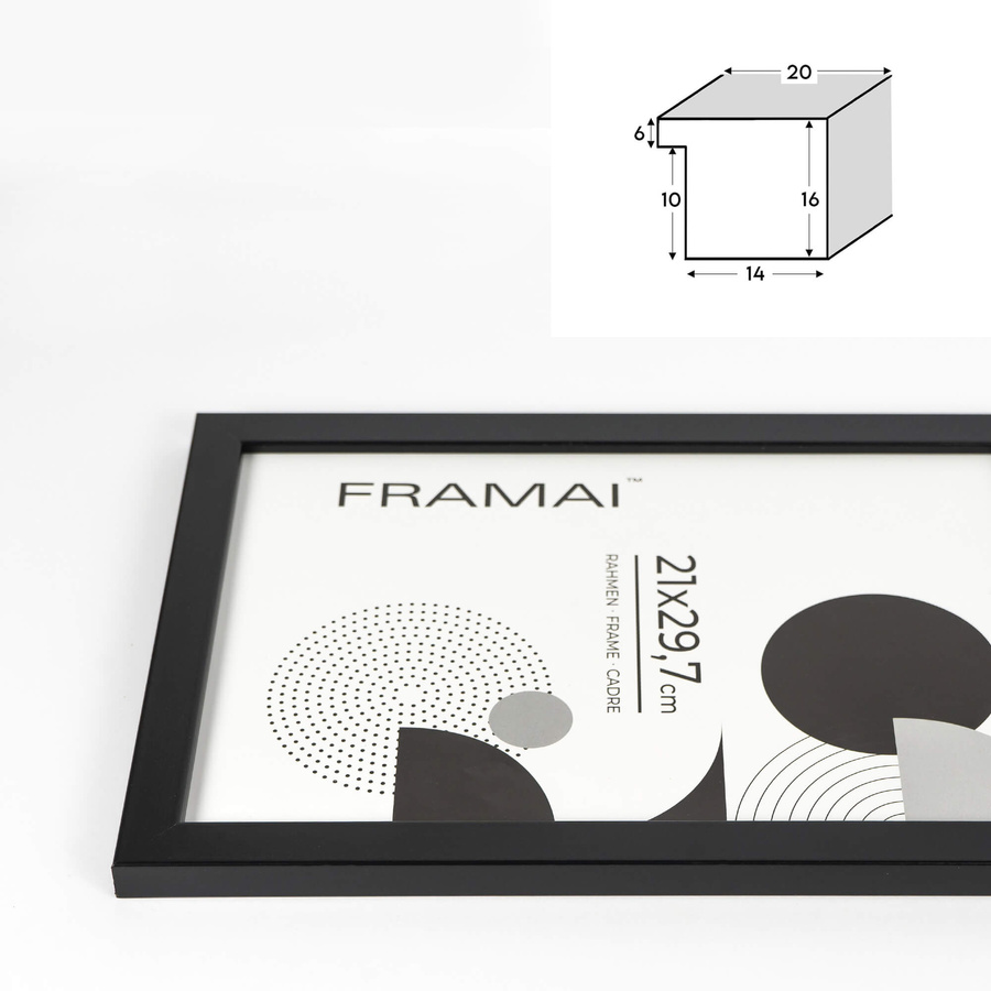 Pakiet 5 szt czarnych ramek na zdjęcia HEN 2 10x15 cm