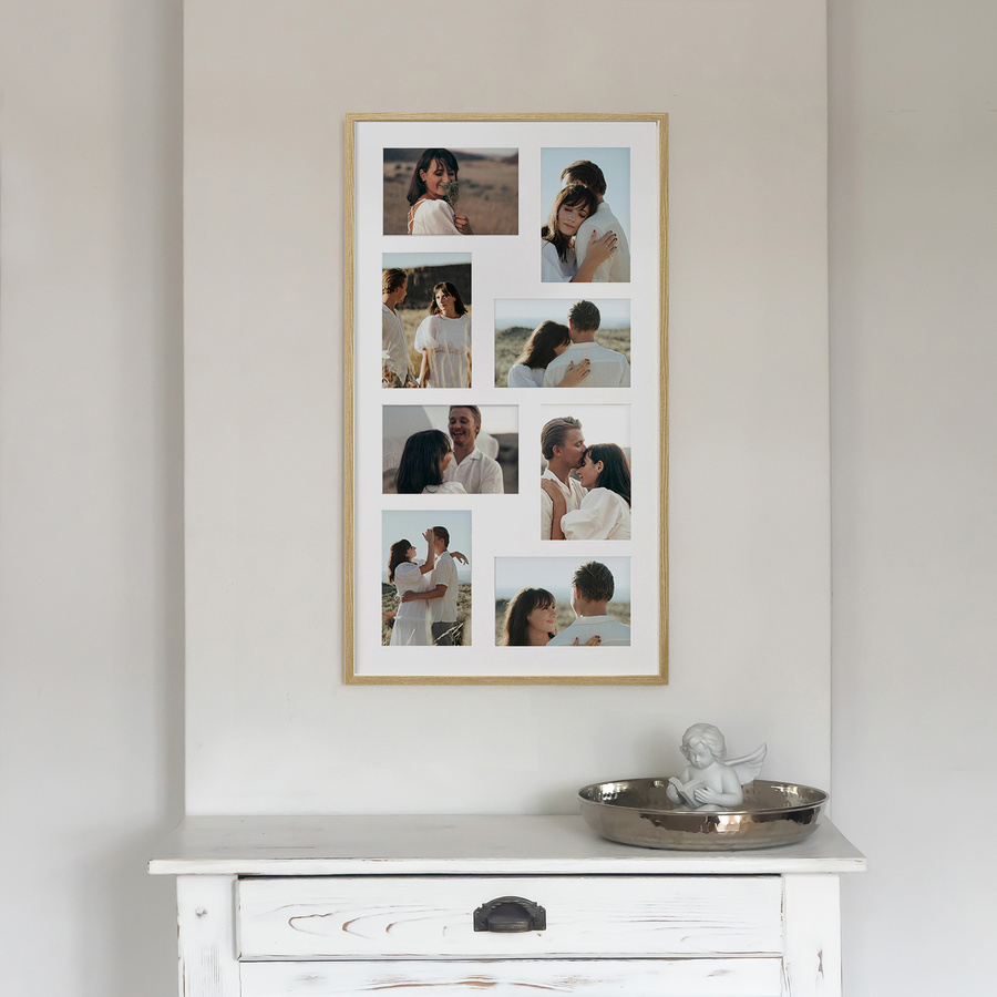 Ramka drewniana galeria passe-partout Natural 33x60 - kolor naturalne drewno