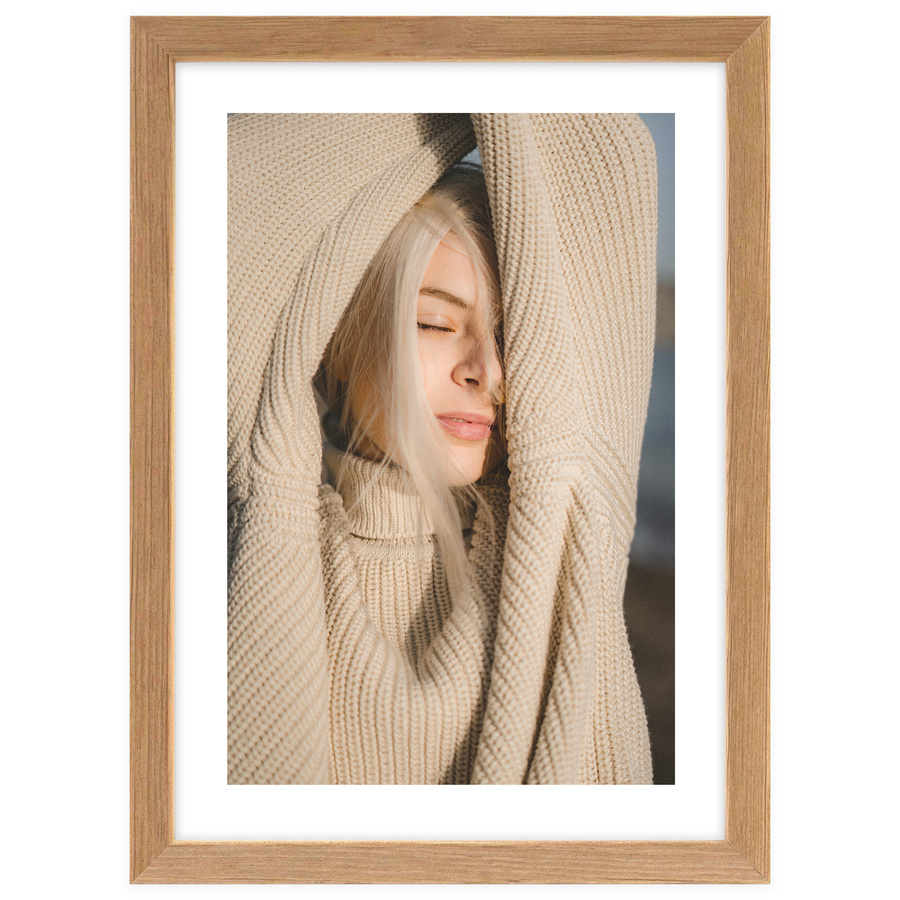 Galeria ścienna PINIA 00 GF0001. Zestaw dębowych ramek na ścianę