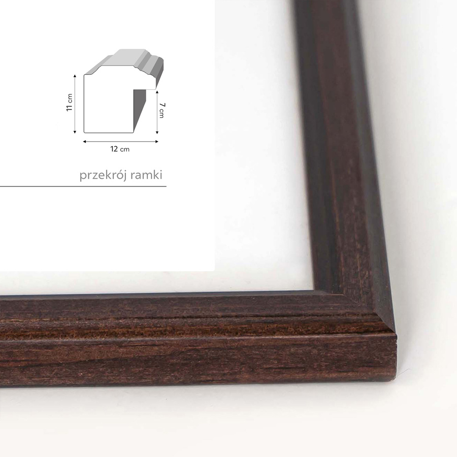 Galeria ścienna PRESTO 44 GF0001. Zestaw brązowych ramek na ścianę