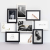 Multirama drewniana Black & White 91, zestaw ramek 8 X 10x15 cm, 1 X 13x18 cm - czarno-biała