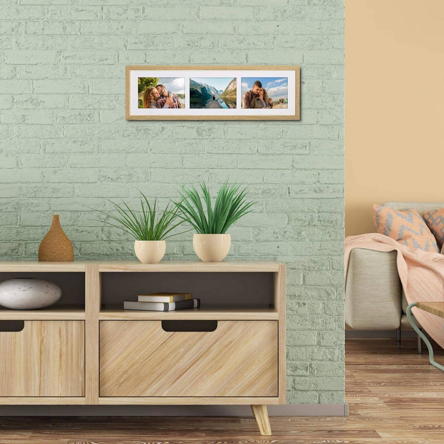 Ramka drewniana galeria passe-partout Natural 18x66 - kolor naturalne drewno