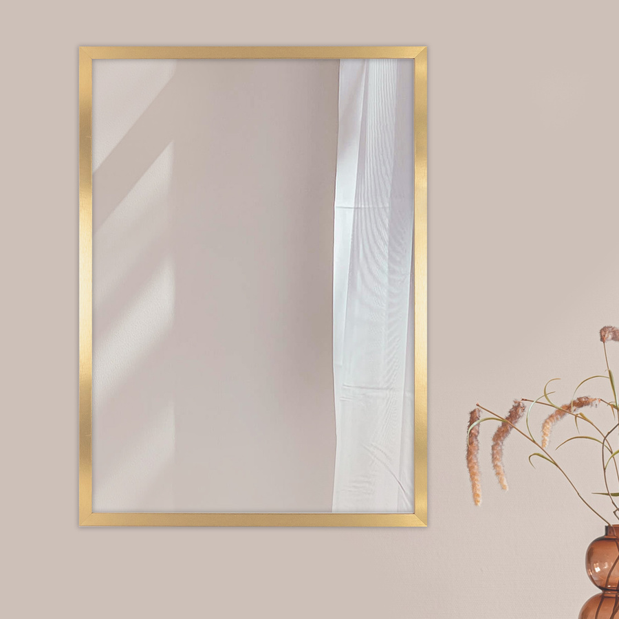 Lustro 50x70 cm w złotej ramce – elegancja i funkcjonalność L-HEN-Z-50X70