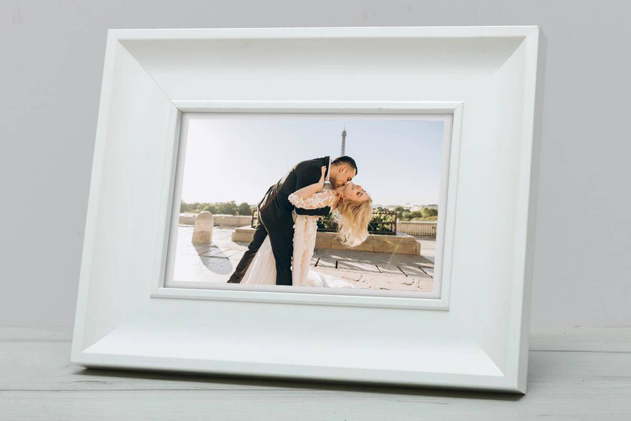 Ramka drewniana SALETTI 2125, klasyczna fotoramka na zdjęcia, plakaty lub obrazy - kolor biały