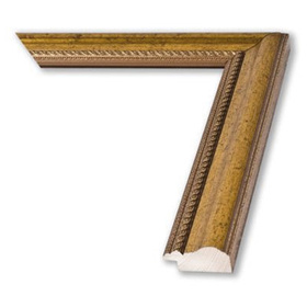 Rama do obrazów, zdjęć oraz luster na wymiar LUCA #261. Ozadobna klasyczna, drewniana oprawa - holkiel ornament, kolor złoty