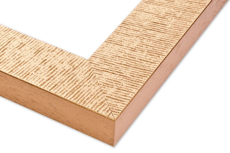 Rama do obrazów, zdjęć, plakatów oraz luster na wymiar LUCA #828. Nowoczesna z połyskiem, drewniana oprawa - kolor złoty