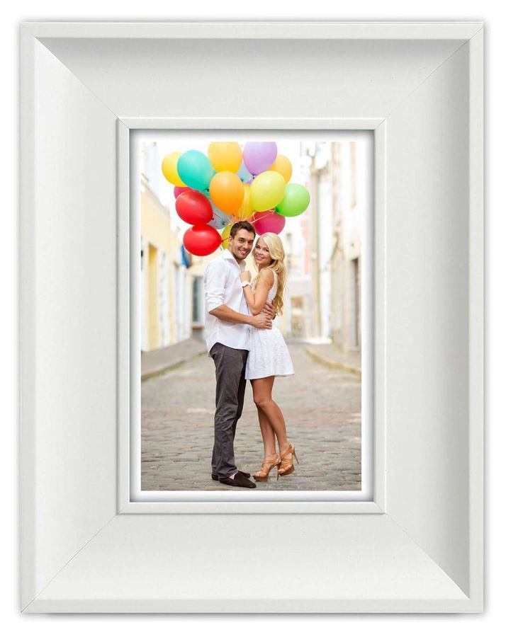 Ramka drewniana SALETTI 2125, klasyczna fotoramka na zdjęcia, plakaty lub obrazy - kolor biały