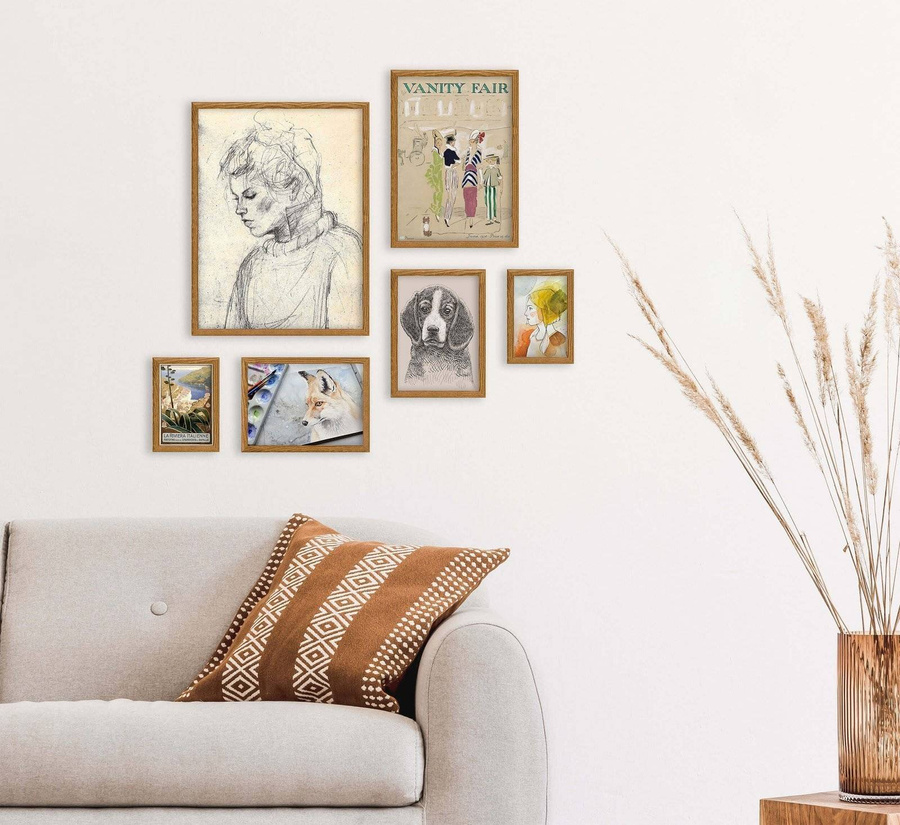 Zestaw dębowych ramek galeria HIT 33 GF0010