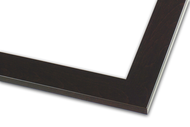 Rama do obrazów, zdjęć, plakatów, oraz luster na wymiar LUCA #1826. Płaska nowoczesna, drewniana oprawa - kolor wenge
