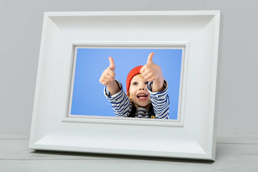 Ramka drewniana SALETTI 2125, klasyczna fotoramka na zdjęcia, plakaty lub obrazy - kolor biały