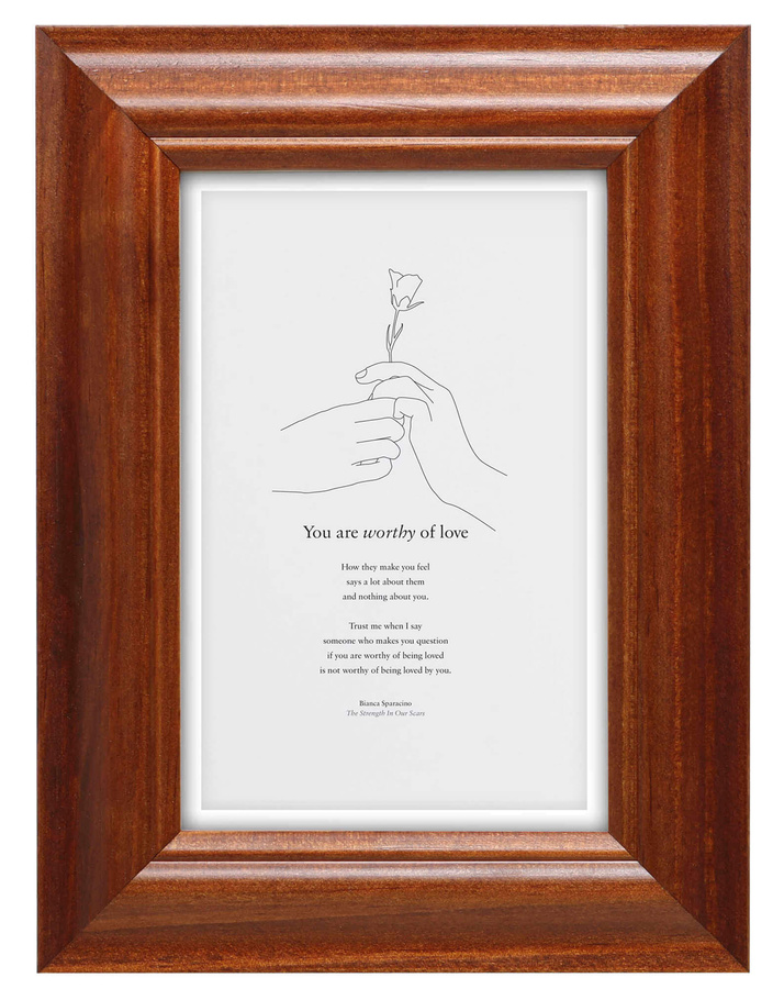 Ramka drewniana VIESTE 2074, szlachetna i trwała fotoramka na zdjęcia, plakaty lub obrazy - kolor brązowy