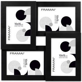 Multirama HEN Black 2, zestaw ramek 4 X 10x15 cm czarna