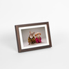 Ramka drewniana PINIA 3332, płaska fotoramka na zdjęcia, plakaty lub rysunki - kolor brązowy