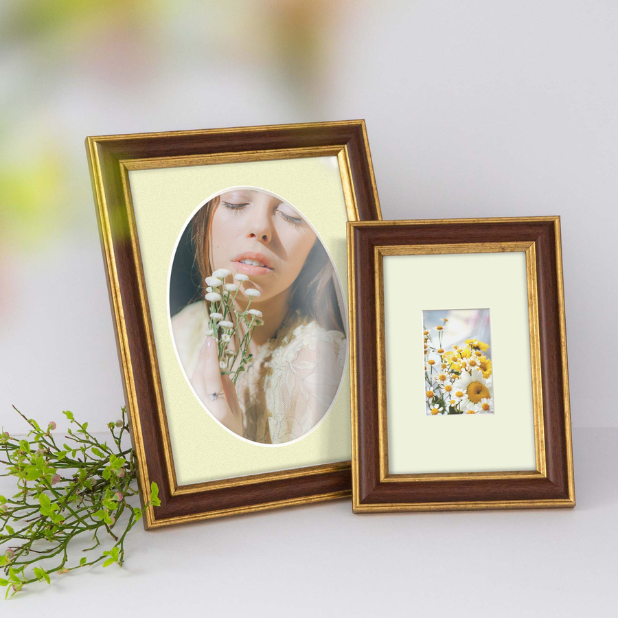 Passe partout 15x21 (13x18) OWAL ZIELONE KHAKI - LUCA Q5503