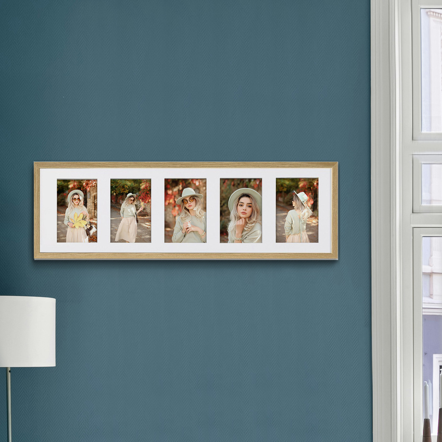 Ramka drewniana galeria passe-partout Natural 20x68 - kolor naturalne drewno