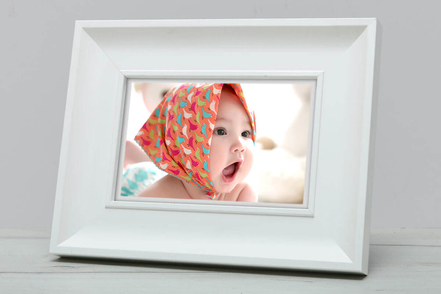 Ramka drewniana SALETTI 2125, klasyczna fotoramka na zdjęcia, plakaty lub obrazy - kolor biały