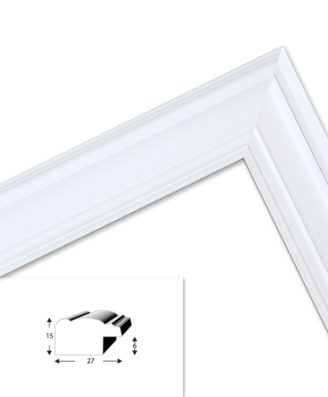 Ramka drewniana BARI 2779, szlachetna i trwała fotoramka na zdjęcia, plakaty lub obrazy - kolor biały