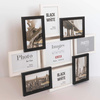 Multirama drewniana Black & White 91, zestaw ramek 8 X 10x15 cm, 1 X 13x18 cm - czarno-biała
