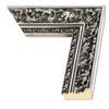 Rama do obrazów, zdjęć, plakatów oraz luster na wymiar LUCA #3157. Klasyczna, drewniana oprawa - kolor srebrny, ornament