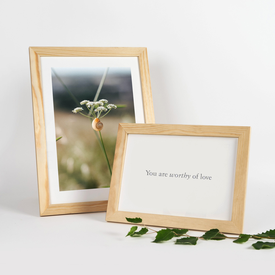 Ramka z drewna surowego na zdjęcia RAW 15x21 cm