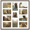 Foto galeria 50x50 cm na 11 zdjęć o wymiarach 10x15 cm i 10x10 cm brązowa