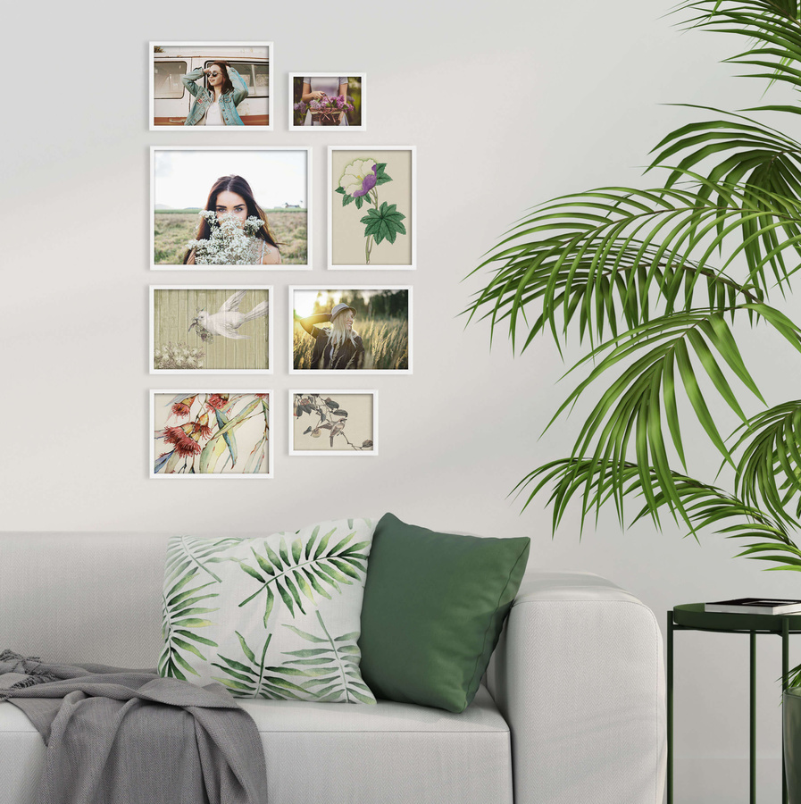 Zestaw białych ramek galeria HIT 01 GF0009