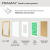 Ramka z passe partout na zdjęcia w rozmiarze 60x80 cm z okienkiem passe partout 50x70 cm
