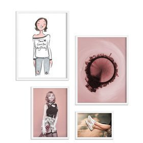 Zestaw białych ramek galeria HIT 01 GF0008