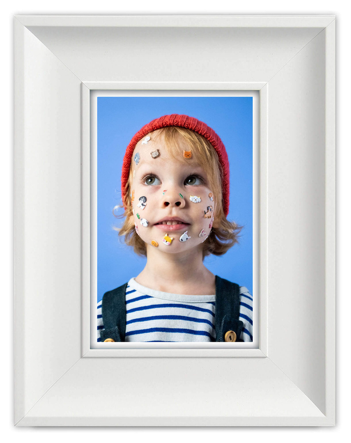 Ramka drewniana SALETTI 2125, klasyczna fotoramka na zdjęcia, plakaty lub obrazy - kolor biały