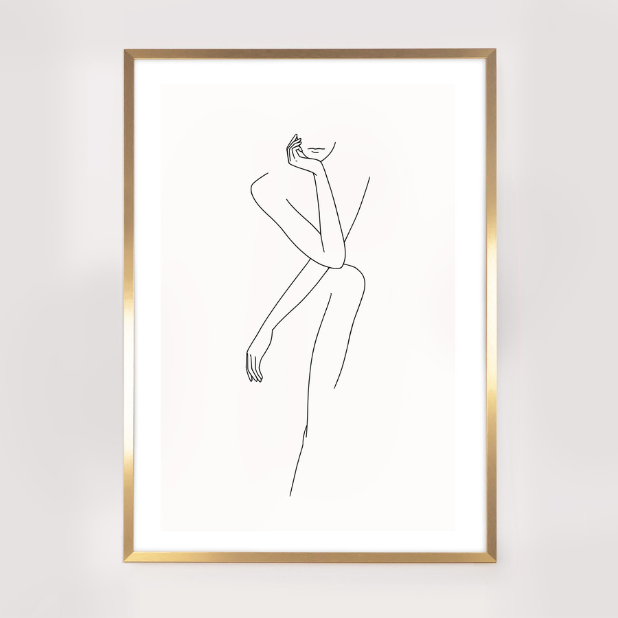 Złota ramka HEN Z 70x100 cm