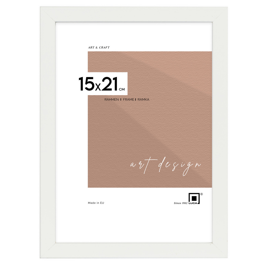 Zestaw 5 białych ramek na zdjęcia FDM 1 w rozmiarze 15x21 cm