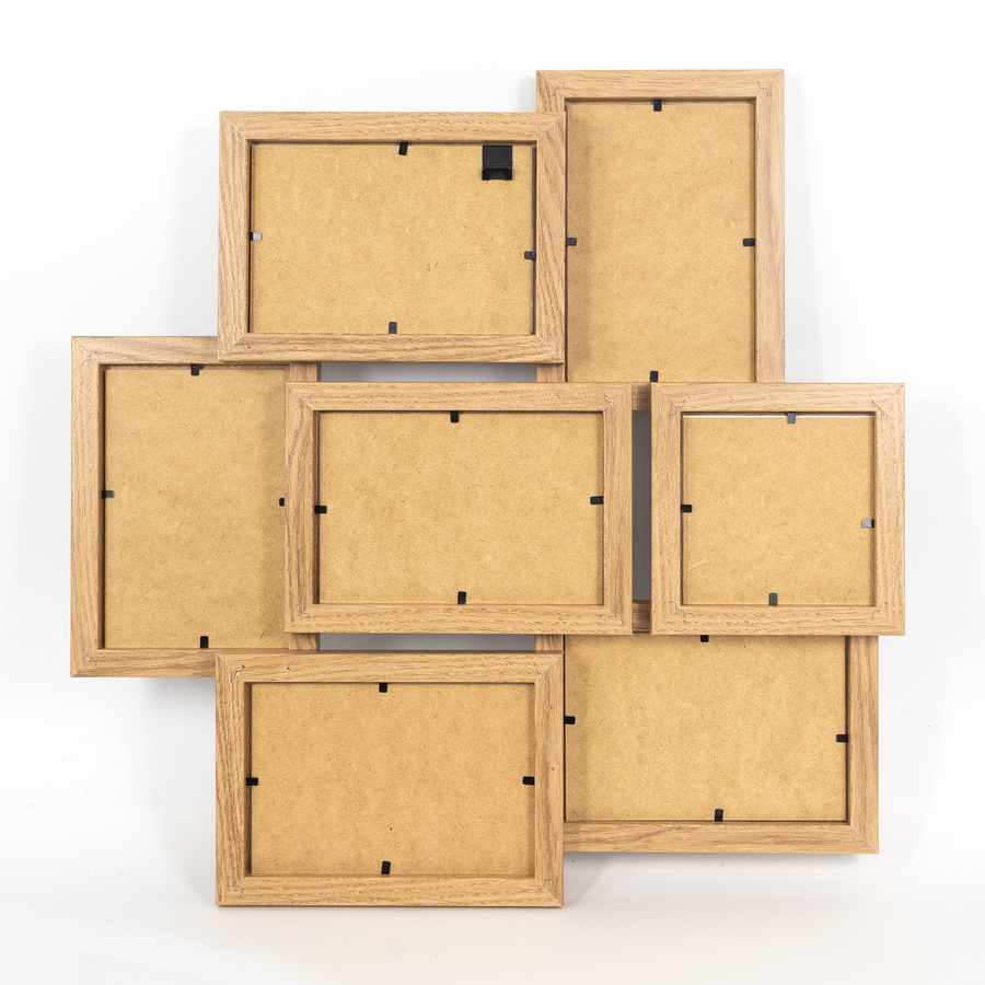 Multirama w dębowym kolorze MULTI HEN 01 na 7 zdjęć ramka na zdjęcia