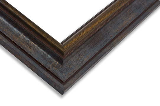 Rama do obrazów, zdjęć, plakatów oraz luster na wymiar LUCA #148. Klasyczna, drewniana oprawa - kolor granat amerykański