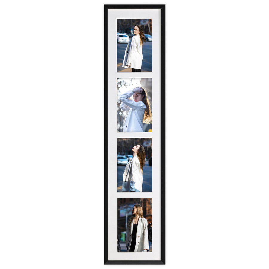 Ramka drewniana galeria passe-partout Black 15x68 - kolor czarny