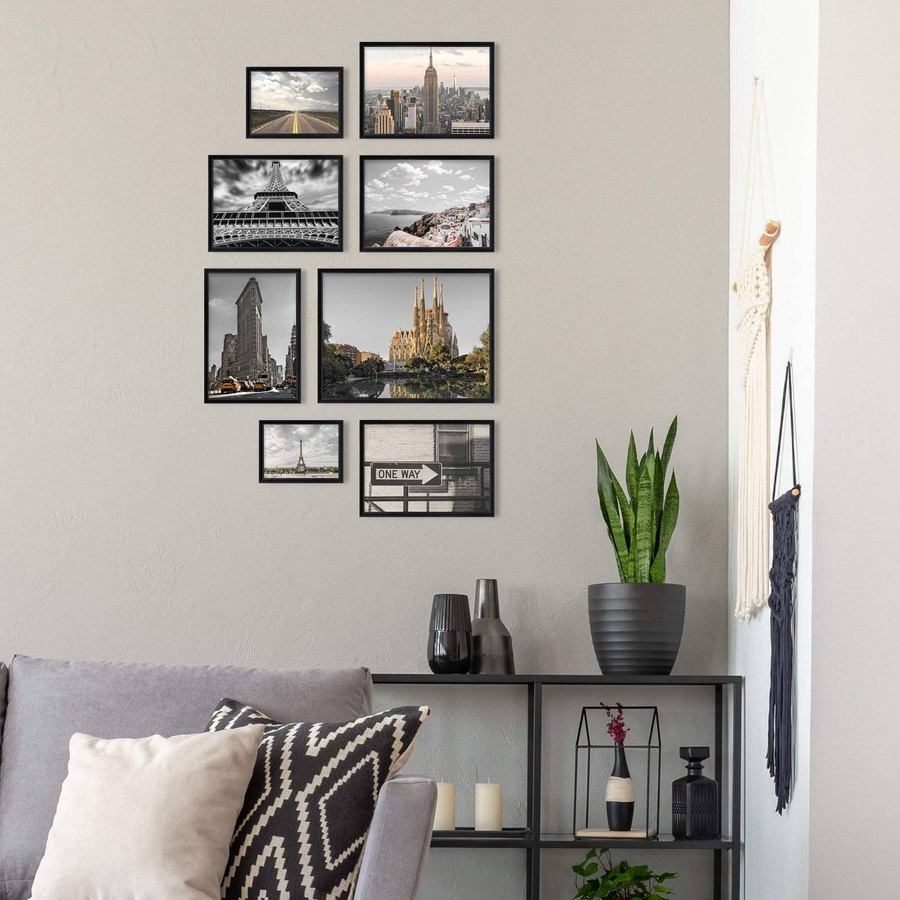 Zestaw czarnych ramek galeria 2 GF9 1x13x18 1x15x21 5x21x30 1x30x40