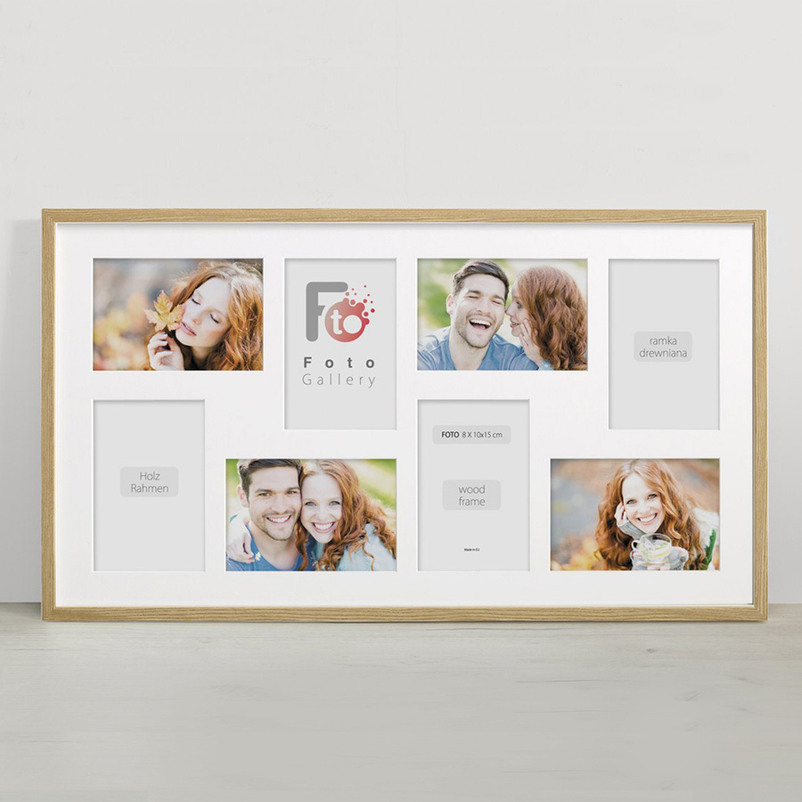 Ramka drewniana galeria passe-partout Natural 33x60 - kolor naturalne drewno