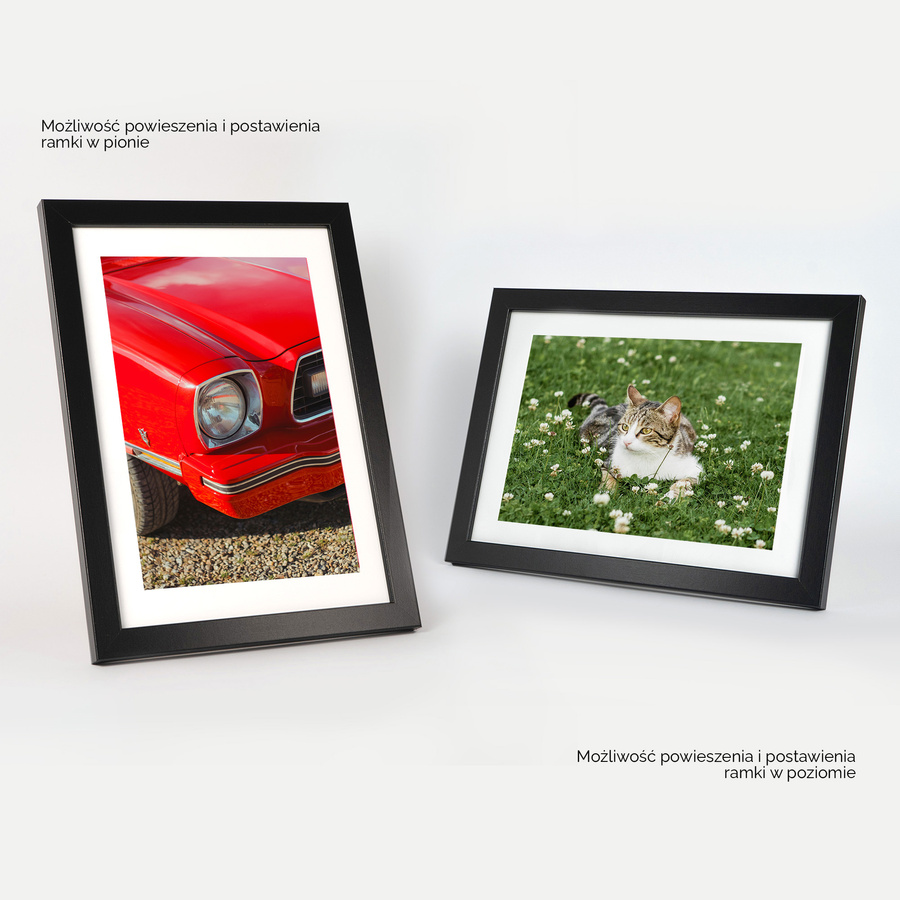 Czarna ramka na zdjęcia w rozmiarze 21x30 cm