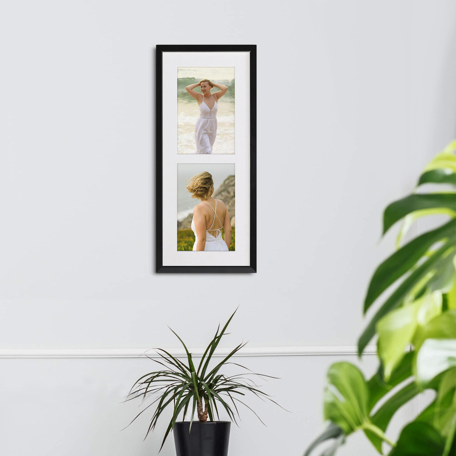 Ramka drewniana galeria passe-partout Black 18x45 - kolor czarny