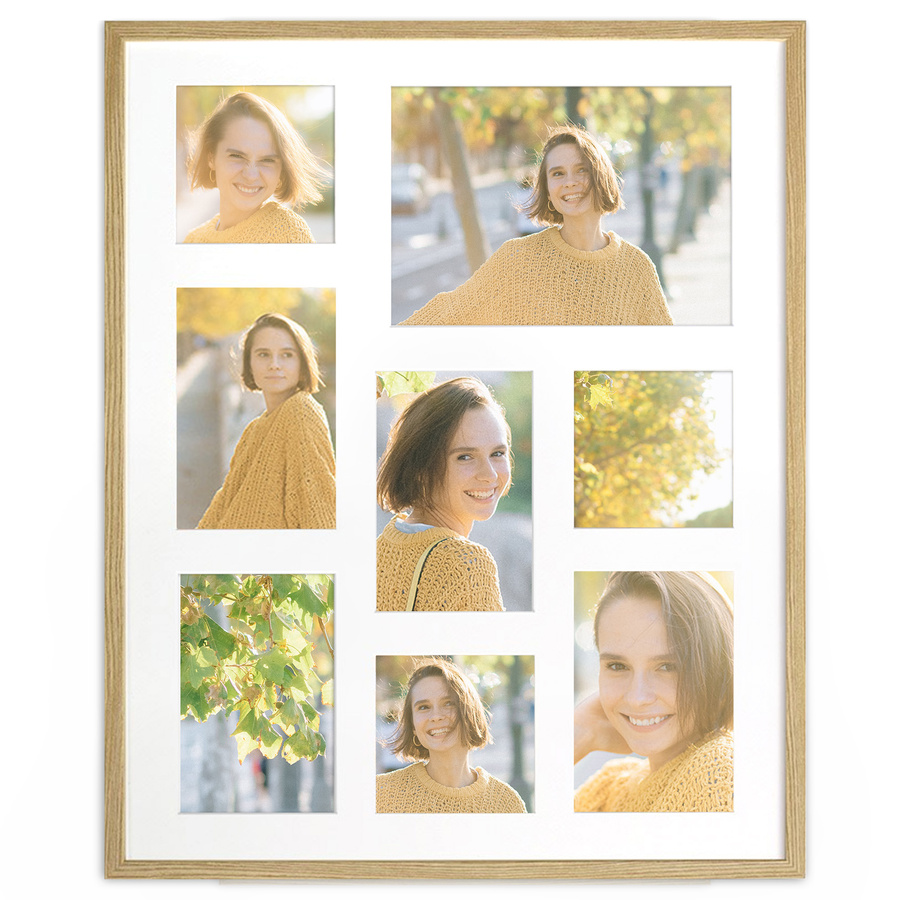 Ramka drewniana galeria passe-partout Natural 40x50 C - kolor naturalne drewno