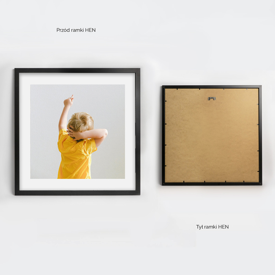 Czarna ramka na zdjęcia o rozmiarze 50x50 cm