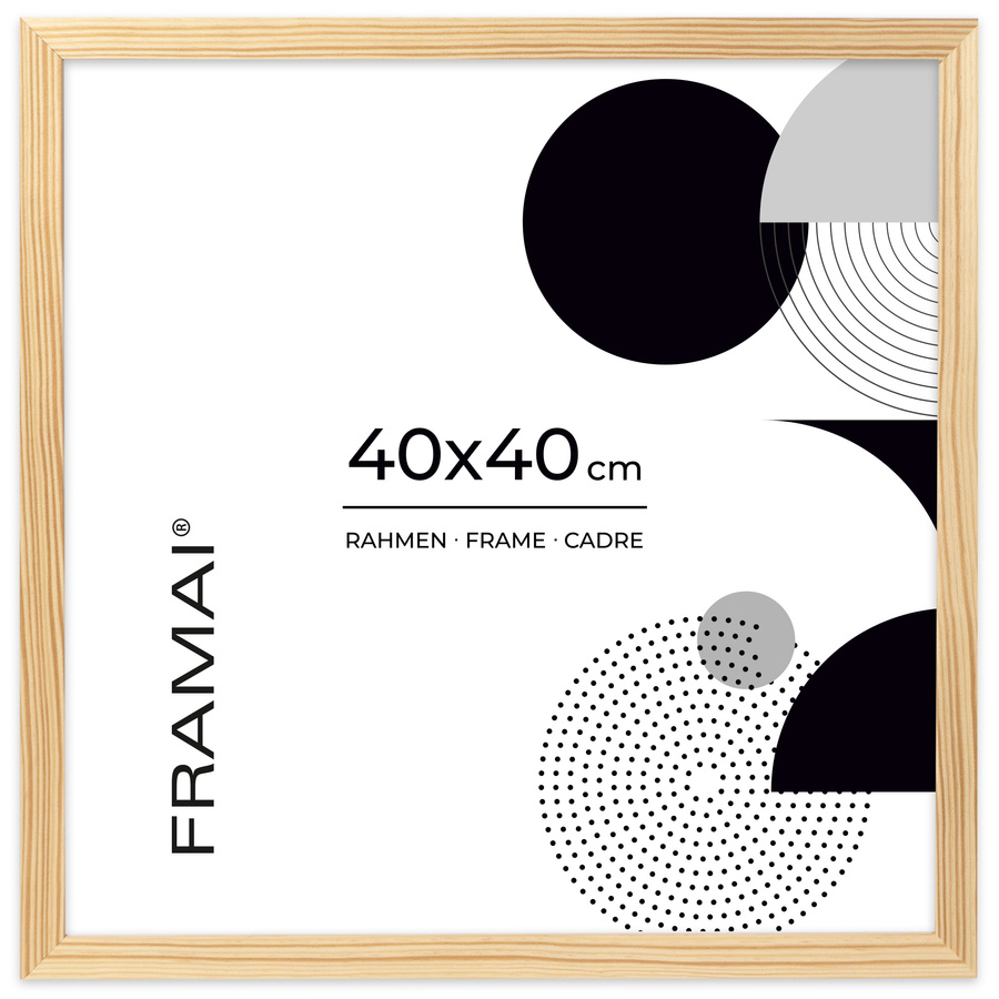 Ramka z drewna surowego na zdjęcia RAW 40x40 cm