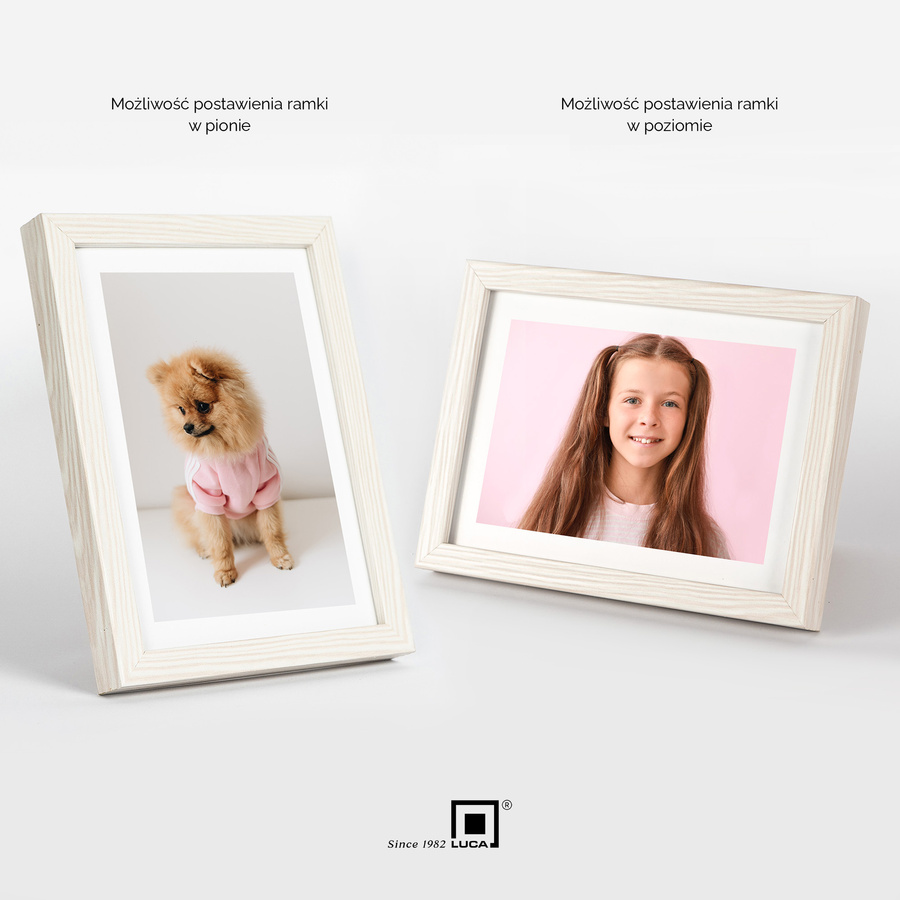 Zestaw 5 białych ramek na zdjęcia FDM 5 w rozmiarze 13x18 cm