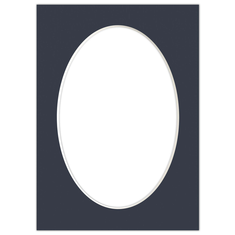 Passe partout 13x18 (10x15) OWAL GRANATOWE NAVY - LUCA Q5403