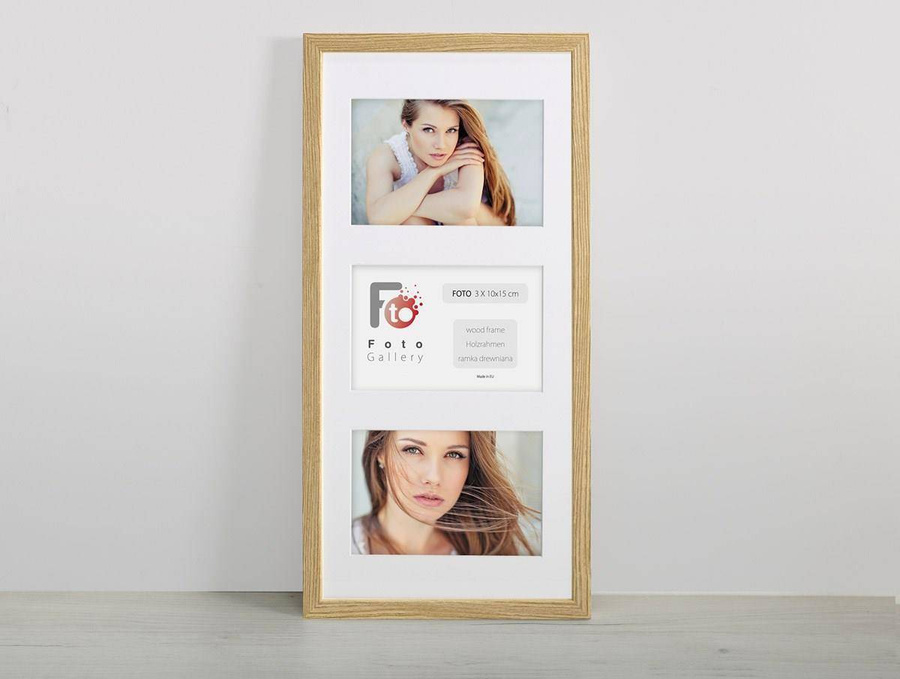 Ramka drewniana galeria passe-partout Natural 20x42 - kolor naturalne drewno