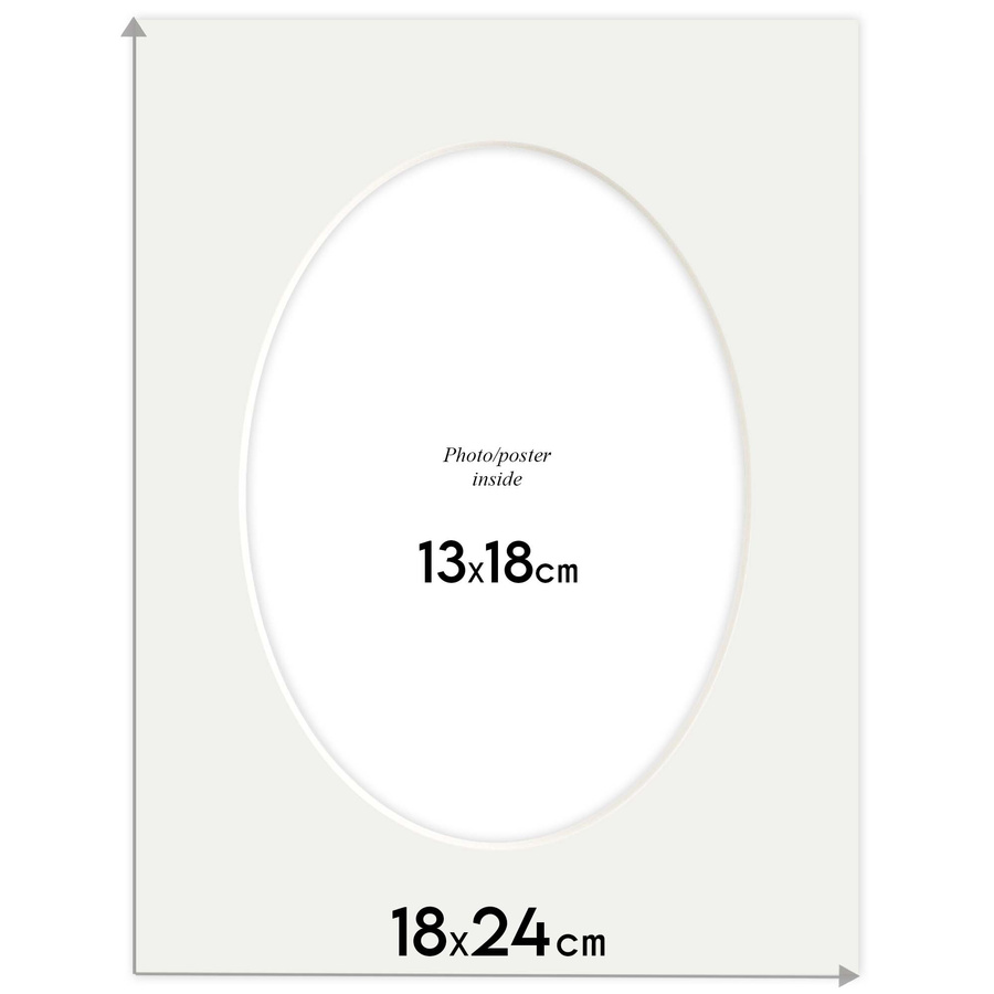 Passe partout 18x24 (13x18) BIAŁY OWAL OFF WHITE LUCA Q5104